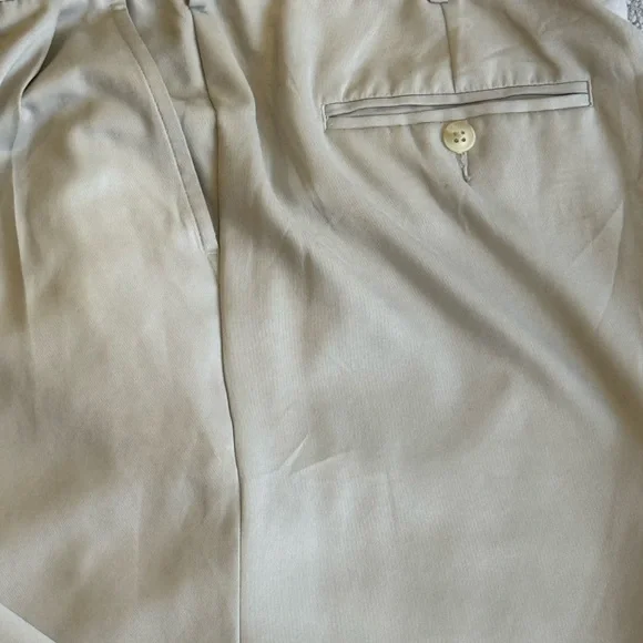Men's Beige Dress Pants - Picture 4 of 6